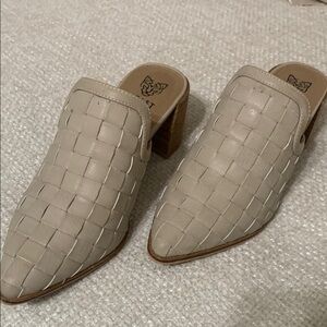BEAST FASHION Tan Mules with Woven Design